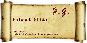 Halpert Gilda névjegykártya